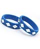 Pihoo Navaratri Theme Mirror Work Detailed Bangles - Blue
