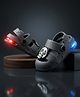HAPPY FEET Panda Applique Detailed Slingback LED Clogs - Grey
