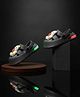 HAPPY FEET Teddy Bear Applique Detailed Slingback LED Clogs - Grey