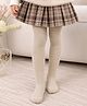 The Little Lookers Cotton Knit Glitter Embellished Stockings - Beige