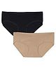 TUMMY Cotton Blend Knit Set Of 2 Solid Low Waist Postpartum Maternity Panties - Multi Colour
