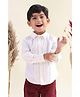 Tiber Taber Cotton Woven Shirt with Full Sleeves in White for 12-24 Months