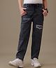 Kidsville Cotton Knit DC Featuring The Batman Logo Printed Joggers - Black