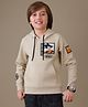 Kidsville Cotton Knit Dragon Ball Z Featuring Full Sleeves Son Goku Printed Hoodie - Beige