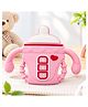 Babyden Silicone Cartoon Baby Teeth Grinding Toy Bottel Shape - Pink