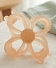 Babyden Premium Quality Silicone Cute Flower Shape Teether - Brown
