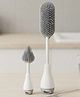 Babyden Soft Silicone Bottel Brush Set Pack OF 3 Bottel Brush,Pacifier Brush,Straw Brush - grey