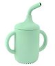 NEGOCIO Silicone Baby Drinking Sipper Food Grade Training Cups with Lids & Grip Handle for Baby - PACK OF 1 - COLOR MAY VARY