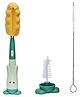 NEGOCIO 3 in 1 Cartoon design Handle Pacifier Bottle Brush Washing Cleaning Brush Portable Scrubber for Bottle - PACK OF 1 - COLOR MAY VARY
