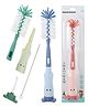 NEGOCIO Cartoon Nylon Baby Bottle Brush Set, Soft No-Scratch Bristles Non-slip Grip, Wash Milk Bottles Nipples & Straws - PACK OF 1 - COLOR MAY VARY