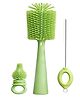 NEGOCIO High Quality Food Grade Silicone Baby Feeding Nipple Cleaning Brush Silicone Water Bottle Cleaning Brush 3pc Set - PACK OF 1 - COLOR MAY VARY