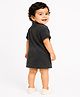 Creeva Melodious Baby Cotton Bathrobe with Front Pocket Soft, Snug & Adorable Robe for Infants 0-12 Months - Black