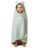 Creeva Cuddle Baby/Kids Hooded Bath Towel in Violet Soft Cotton with Cute Cartoon Face & 3D Ears 100% Cotton, Super Absorbent Bath Wrap for Newborns & Toddlers , (0-5 Years)