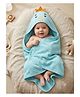 CREEVA Cuddle 100% Cotton Cute Chick Hooded Baby Towel 0-3yrs - Light Sky blue