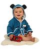 Creeva Cuddle Hooded Baby Bathrobe For Toddlers (12 Years) , Warm, Soft & Absorbent , Teal Blue