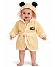 Creeva Cuddle Hooded Baby Bathrobe For Kids (12 Years) , Premium Soft Cotton , Almond Yellow