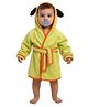 Creeva Cuddle Hooded Baby Bathrobe For Toddlers (12 Years) , Highly Absorbent & Cozy , Light Yellow