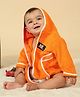 Creeva Cuddle Hooded Baby Bathrobe For Kids (12 Years) , Premium Soft Cotton , Orange