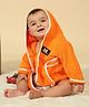 Creeva Cuddle Hooded Baby Bathrobe For Infants (012 Months) , Soft Cotton, Rust Orange