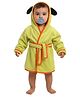 Creeva Cuddle Hooded Baby Bathrobe For Newborn Baby (012 Months) , Super Soft & Absorbent , Light Mustard