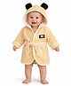 Creeva Cuddle Hooded Baby Bathrobe For Kids (01 Years) , Almond Yellow