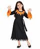 Itsmycostume Halloween Theme Full Sleeves Witch Costume - Black & Orange