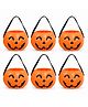 Sarvda Halloween Theme Pack Of 6 Jack O Lantern Baskets - Orange