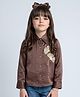 Tiny Girl Woven Full Sleeves Floral Embroidered Shirt - Mauve