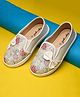 boyz n galz Floral Lace Design & Bow Applique Detailed Slip On Shoes - White