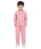 Biglilpeople Cotton Woven Full Sleeves Striped Coordinating Shirt & Pants Night Suit - Red