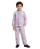 Biglilpeople Cotton Woven Full Sleeves Checked Coordinating Shirt & Pants Night Suit - Multi Colour