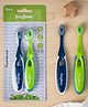 Baybee Ultra Soft Baby Toothbrush Set | BPA-Free Smooth Baby Oral Cleaner for New Born | Silicone Brush for Massaging & Cleaning Gums for Babies | Easy Grip Handle Toothbrush(Green/Blue)