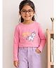 Campana 100% Cotton Knit Full Sleeves Uniquely Me Text & Unicorn Printed Tee - Pink