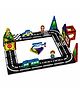 Happy Hues 41 Pcs Magnetic Road Track Building Blocks & Vehicles Set- STEM Construction Toy for Kids