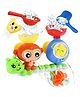 Happy Hues Monkey & Caterpillar Waterfall Station Bath Toy Set - Babies & Toddler Bathtub Water Play Station
