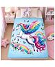 Happy Hues Unicorn Printed All Season Soft & Cozy Plush Queen Size Blanket 200 cm x 180 cm