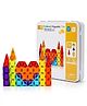 Happy Hues 56 Pcs Mini Magnetic Tiles Travel Set - Portable STEM Construction Building Toys for Kids