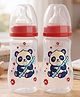 StarAndDaisy Anti Colic Baby Plastic Feeding Bottle Slim Regular Neck Cherry Red 125 ml Pack of 2 for Comfortable Feeding and Everyday Use