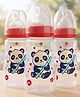 StarAndDaisy Anti Colic Baby Plastic Feeding Bottle Slim Regular Neck Cherry Red 125 ml Pack of 3 for Comfortable Feeding and Everyday Use