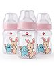 StarAndDaisy Wide Neck Essential Baby Plastic Feeding Bottle Pink 150 ml Pack of 3 for Easy Feeding and Everyday Use