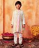 LIL PITAARA Cotton Woven Full Sleeves Abstract Embroidered Kurta Pyjama Set - White