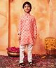 LIL PITAARA Cotton Woven Full Sleeves Floral Printed Kurti & Pyjama Set - Pink