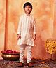LIL PITAARA Cotton Woven Full Sleeves Zari Embroidered Kurta & Pyjama Set - Cream