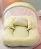 BAYBEE Baby Bedding Set for New Born Baby, Bed Mattress with Mosquito Net & Neck Pillow, Sleeping Nest Travel, Infant Toddler Bed Set Gifts for Baby Boy Girl 0-6 Months (Green)