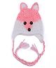 Knits & Knots Handknitted Animal Designed Cap - Pink - Circumference - 35 Cm