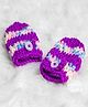 Knits & Knots Hand Knitted Self Designed Mittens - Purple