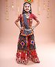 Banjara India Navratri Theme Half Sleeves Kutchi Embroidered Chaniya Choli With Dupatta Set - Black