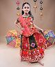 Banjara India Navratri Theme Half Sleeves Kutchi Embroidered Chaniya Choli With Dupatta Set - Red