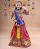 Banjara India Navratri Theme Half Sleeves Kutchi Embroidered Chaniya Choli With Dupatta Set - Blue