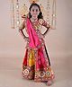 Banjara India Navratri Theme Half Sleeves Kutchi Embroidered Chaniya Choli With Dupatta Set - Pink